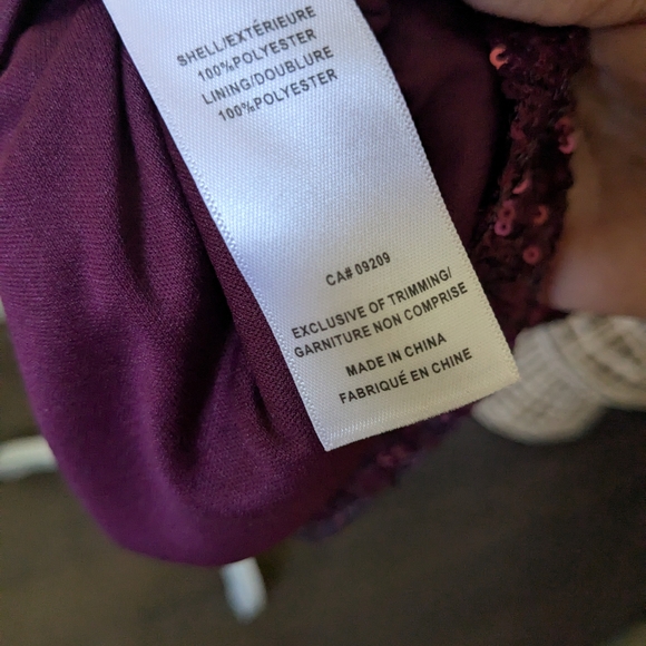 Cleo Sparkling Ombre Sequin Dress in Rose Gold & Cranberry Sparkle - Picture 6 of 6